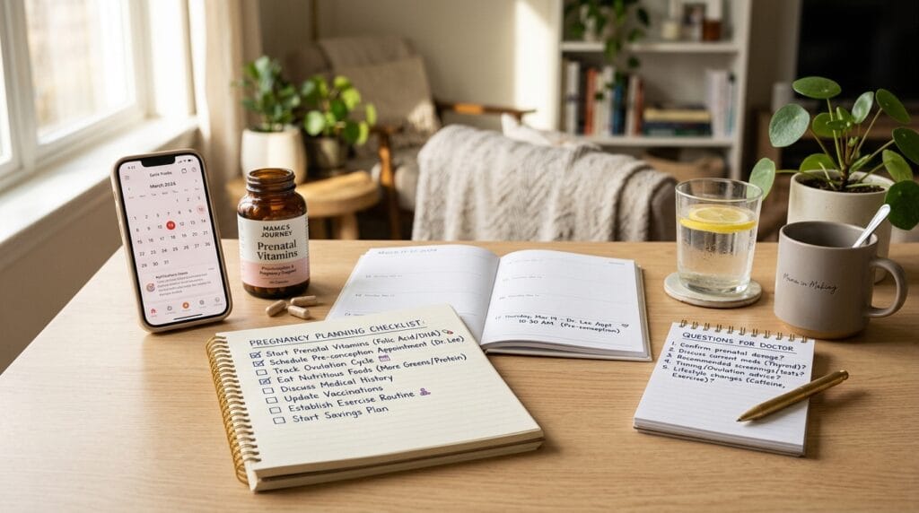 Early pregnancy checklist while waiting for first prenatal care visit