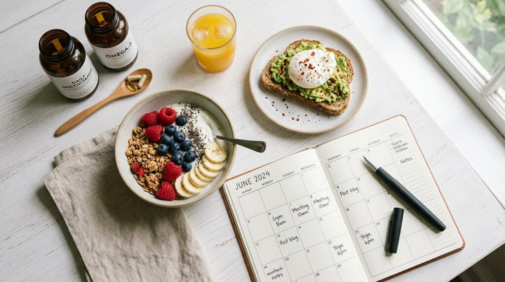 Prenatal vitamins, folic acid, and calendar for evidence-based preconception planning