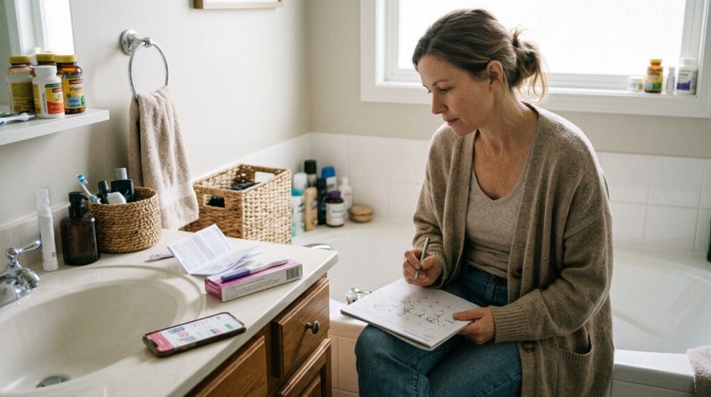 Irregular periods during perimenopause and pregnancy testing