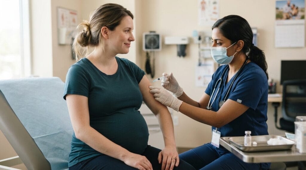 RSV vaccine during pregnancy at 32 to 36 weeks
